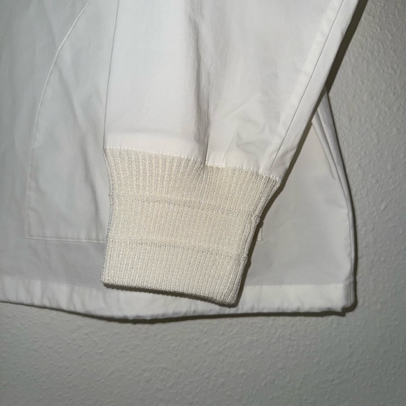 NWT $595 St. John Sport Techno Button Down Stretch Shirt Jacket Navy Size M - Picture 5 of 7